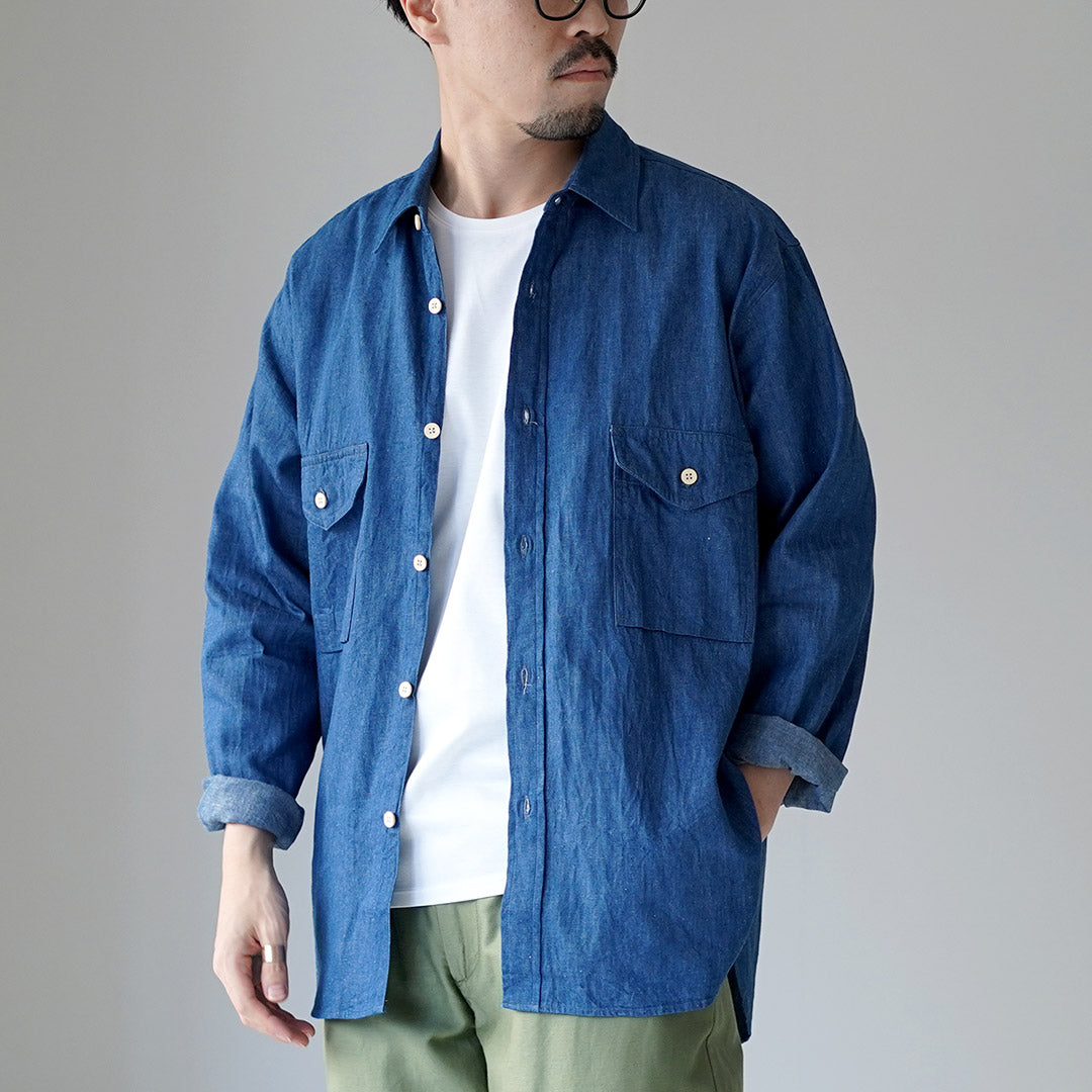 KEMA DESIGNS / Cotton Linen Farmer Shirt
