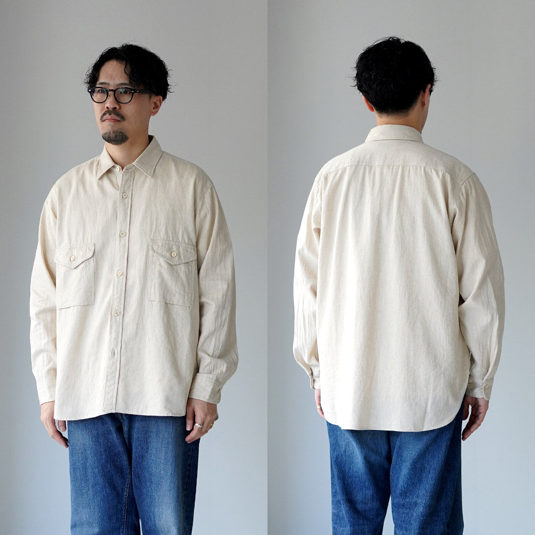 KEMA DESIGNS / Cotton Linen Farmer Shirt