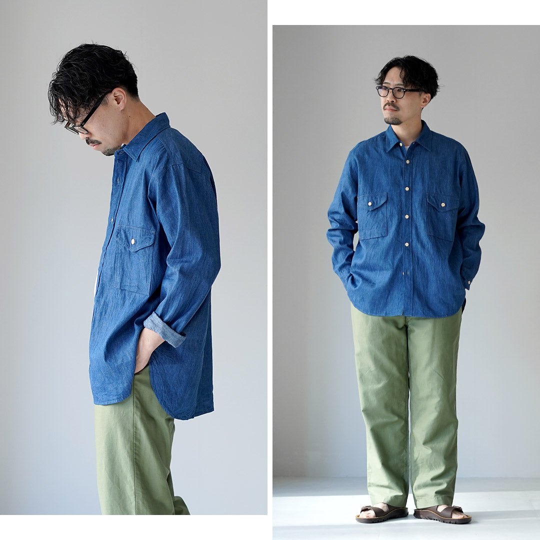 KEMA DESIGNS / Cotton Linen Farmer Shirt