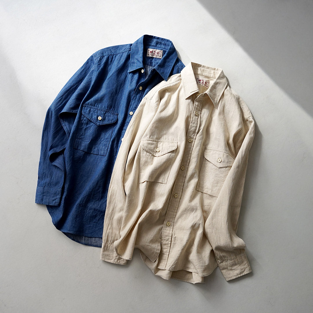 KEMA DESIGNS / Cotton Linen Farmer Shirt