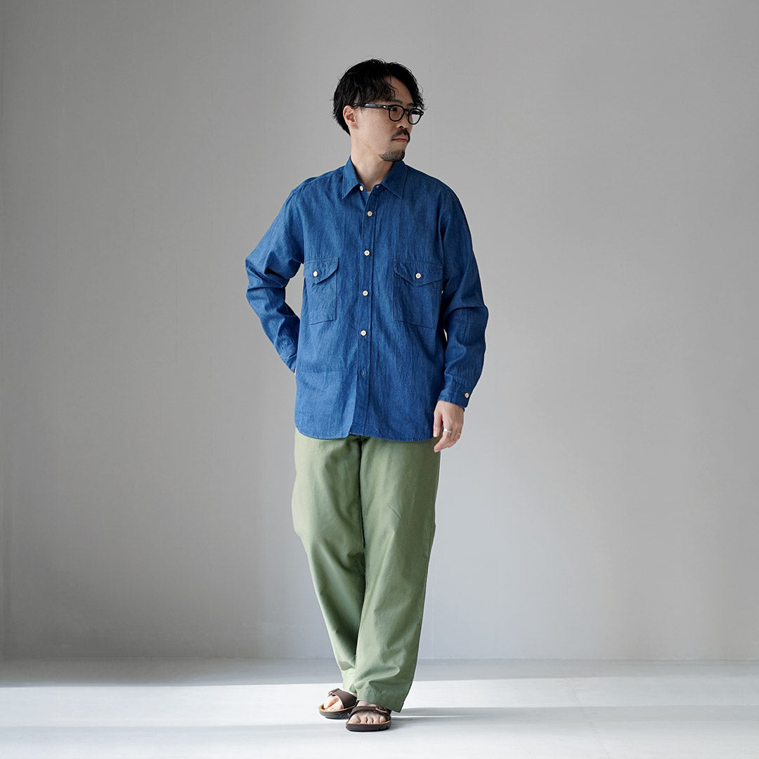 KEMA DESIGNS / Cotton Linen Farmer Shirt