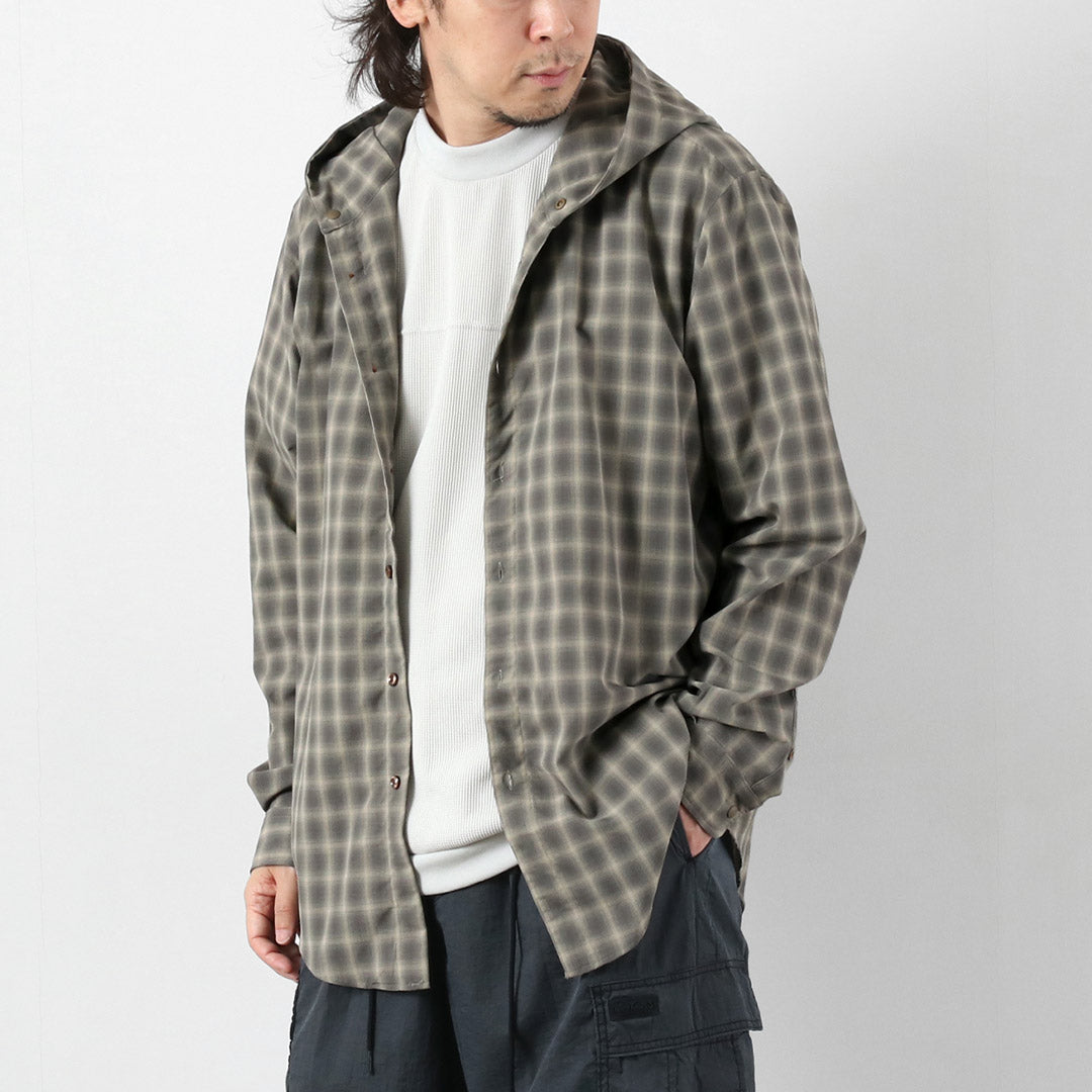 RAG / Ombre Check Hooded Shirt UV Cut