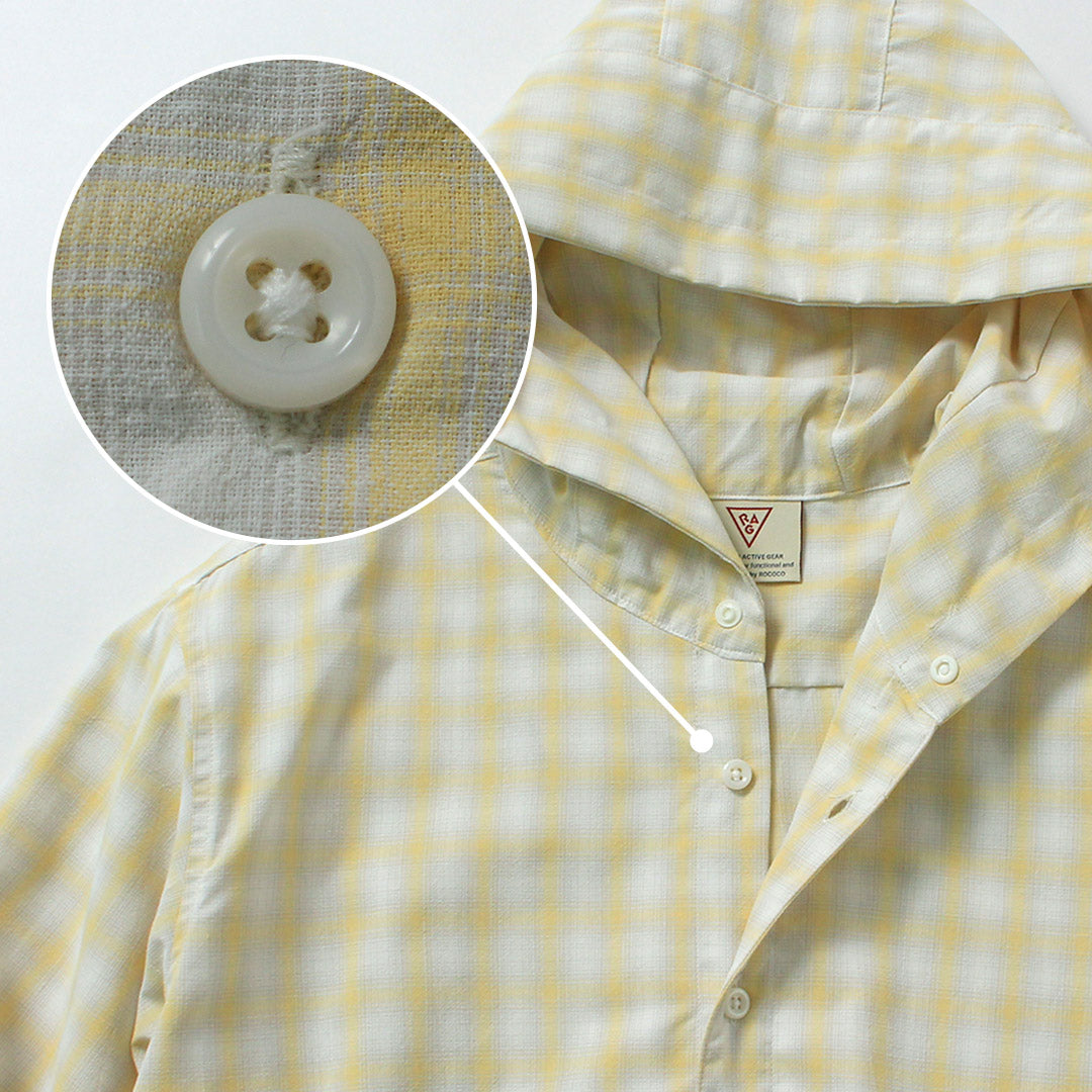 RAG / Ombre Check Hooded Shirt UV Cut