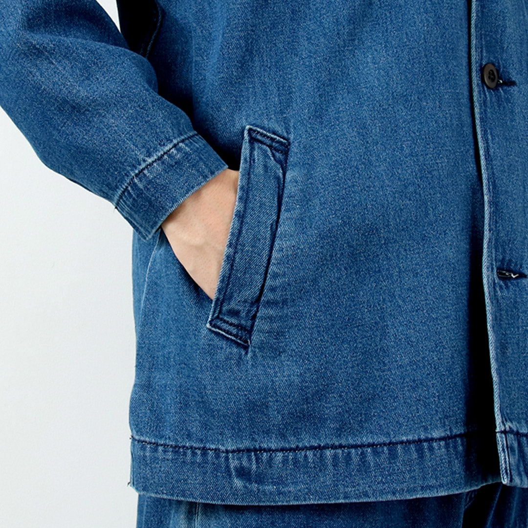 GOHEMP / Commande spéciale Manteau surchemise en denim de chanvre et coton 9oz GOHEMP × KEMA DESIGNS