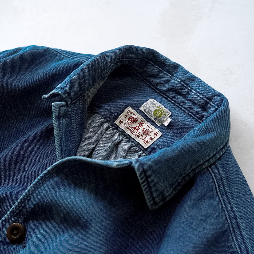 GOHEMP / Commande spéciale Manteau surchemise en denim de chanvre et coton 9oz GOHEMP × KEMA DESIGNS
