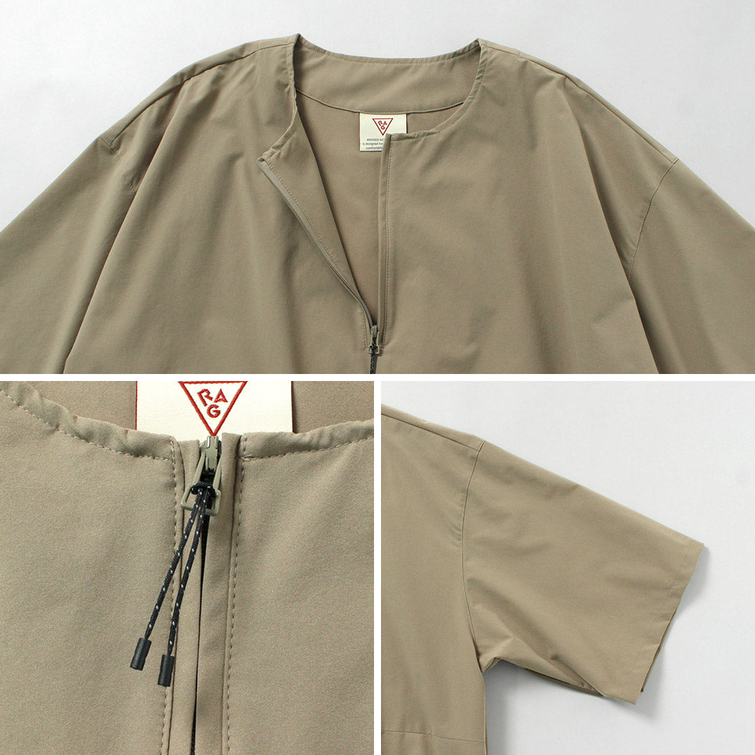 RAG / Half-Zip Short Sleeve Pullover T-Shirt