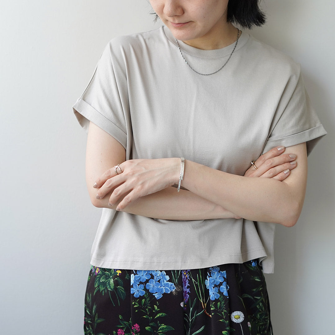 phaduA / Karen Silver Two-Overlap Hammered Bangle