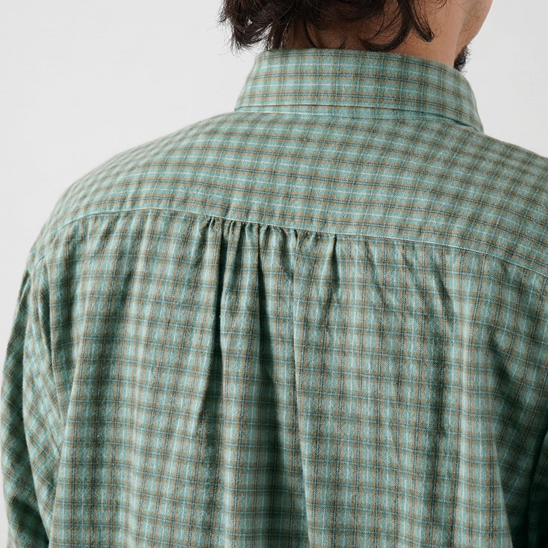 FUJITO / Camisa extragrande a cuadros de franela de algodón