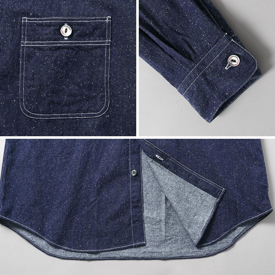 FUJITO / Nep Denim Chambray Oversized Work Shirt
