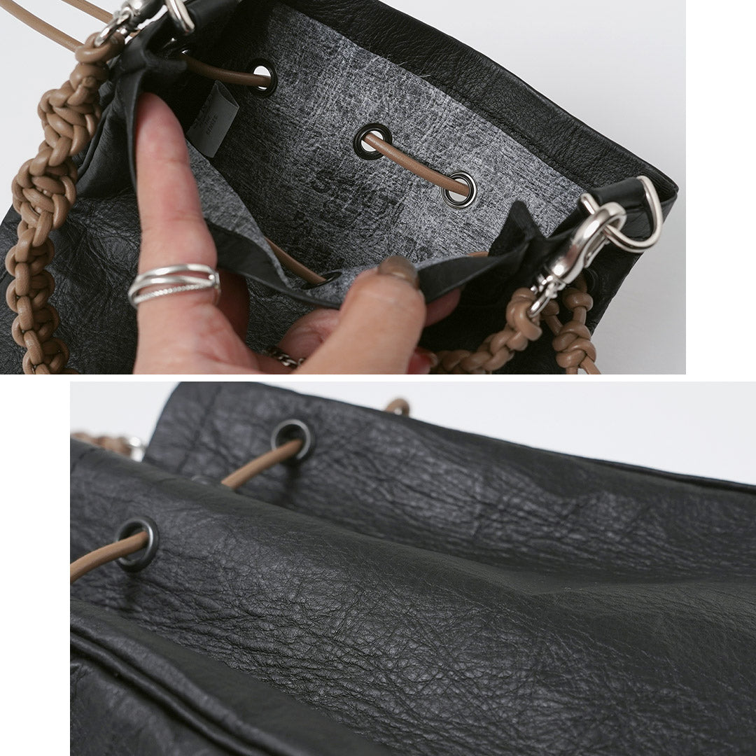 SENTI / Sac à médecine en cuir Dyneema M + dragonne