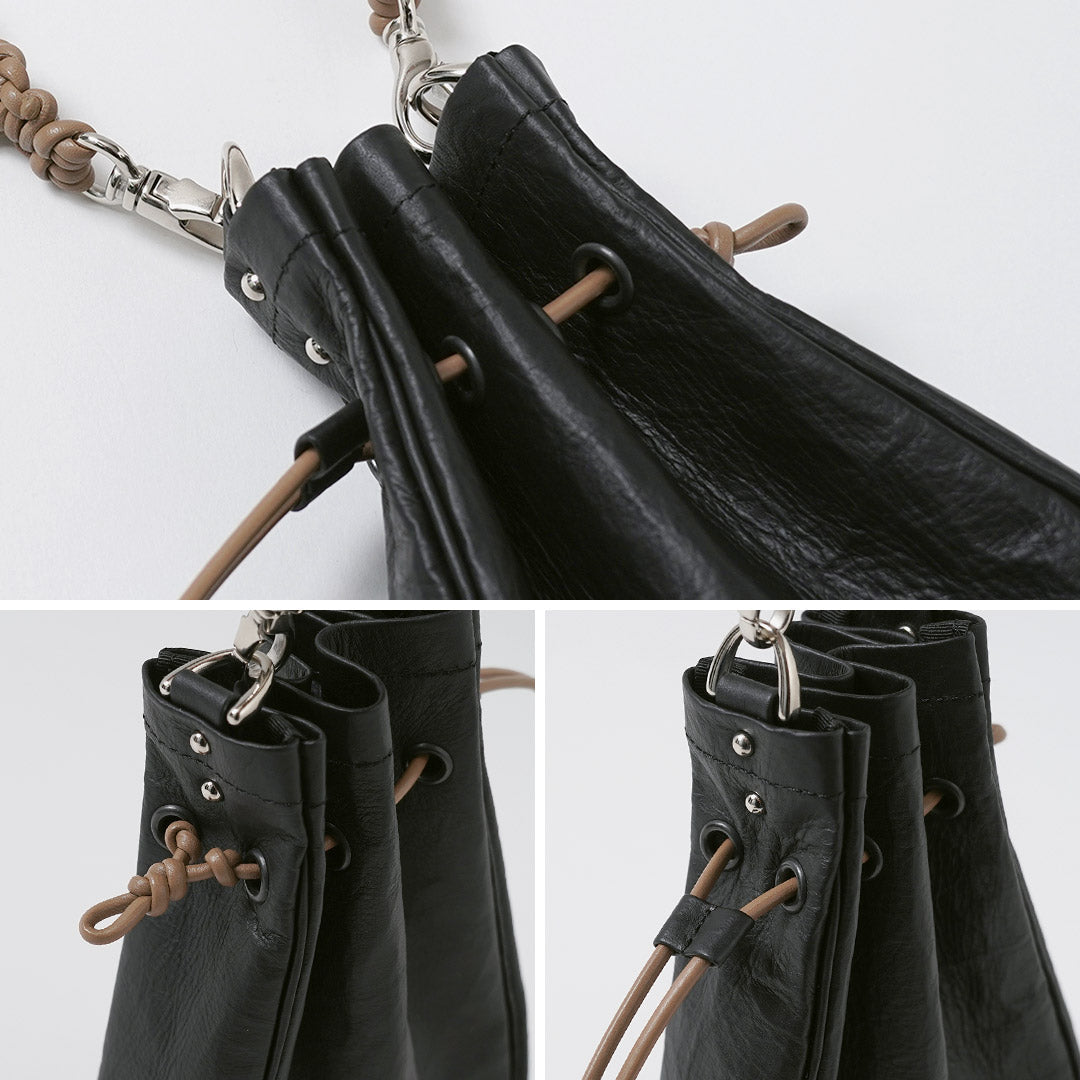 SENTI / Sac à médecine en cuir Dyneema M + dragonne