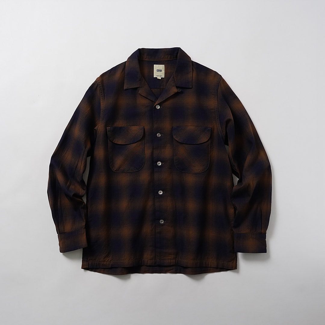FOB FACTORY / F3519 Check Open-Collar Shirt
