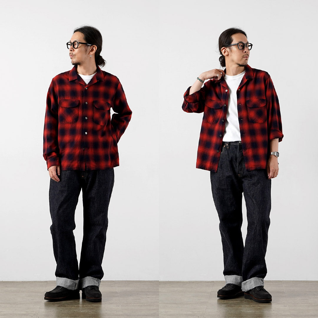 FOB FACTORY / F3519 Check Open-Collar Shirt