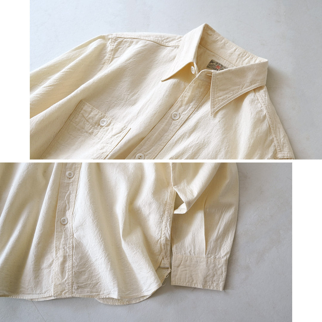BUZZ RICKSONS / Chemise de travail en chambray blanc