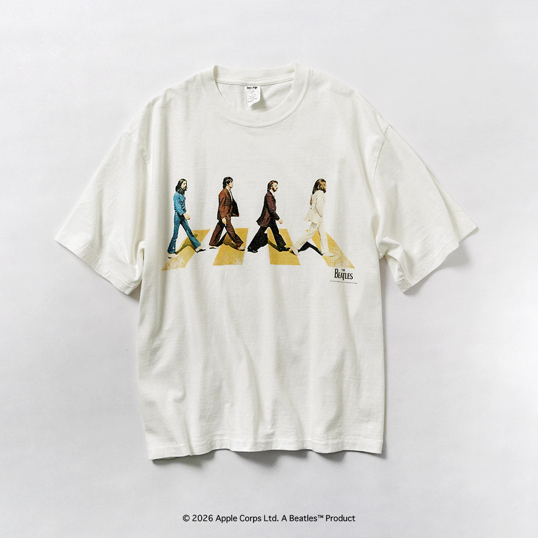 FREE RAGE / The Beatles × FREE RAGE Dernier enregistrement T-shirt à manches courtes en coton recyclé