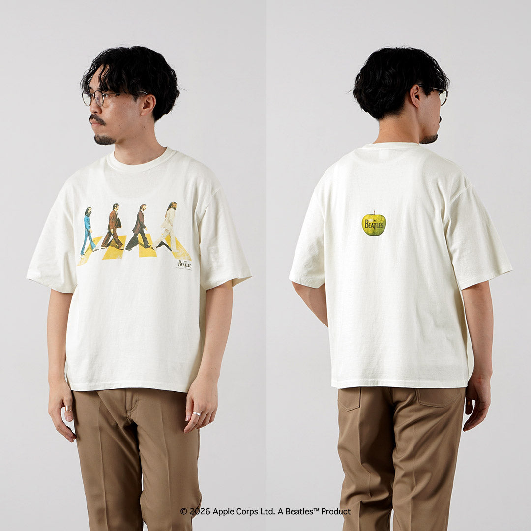 FREE RAGE / The Beatles × FREE RAGE Última grabación Camiseta de manga corta de algodón reciclado