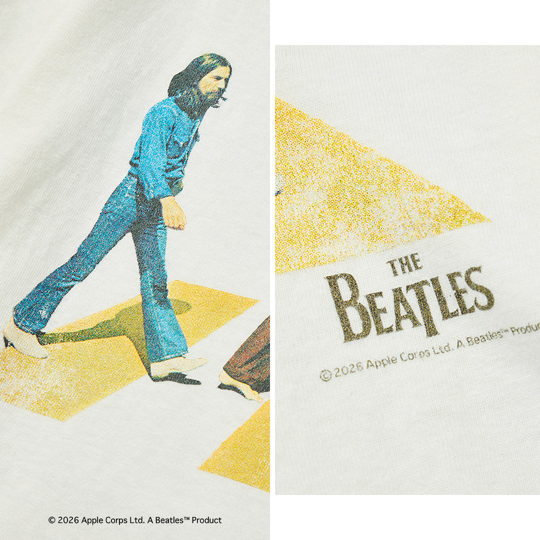 FREE RAGE / The Beatles × FREE RAGE Última grabación Camiseta de manga corta de algodón reciclado