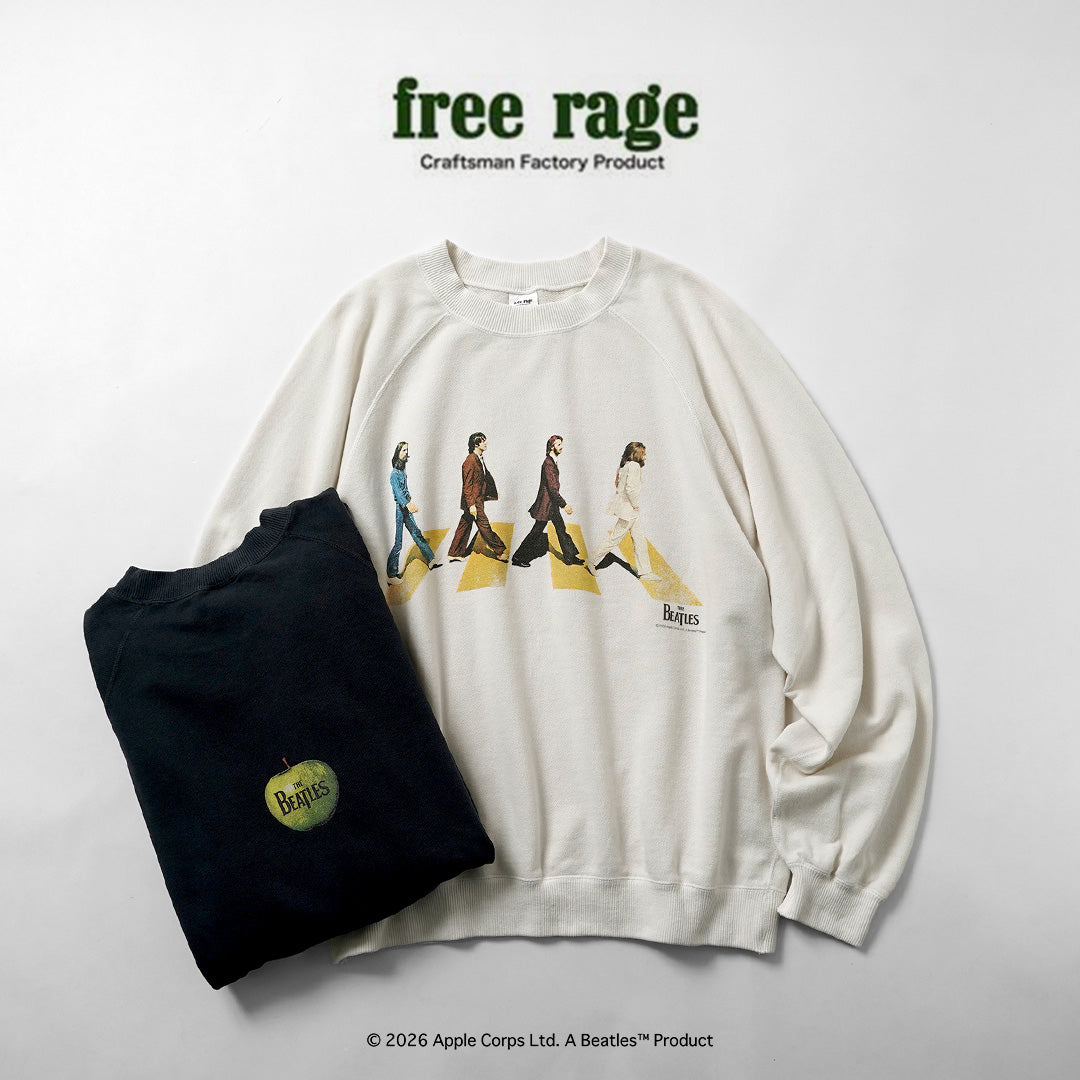 FREE RAGE / The Beatles × FREE RAGE Last Recording 插肩袖运动衫