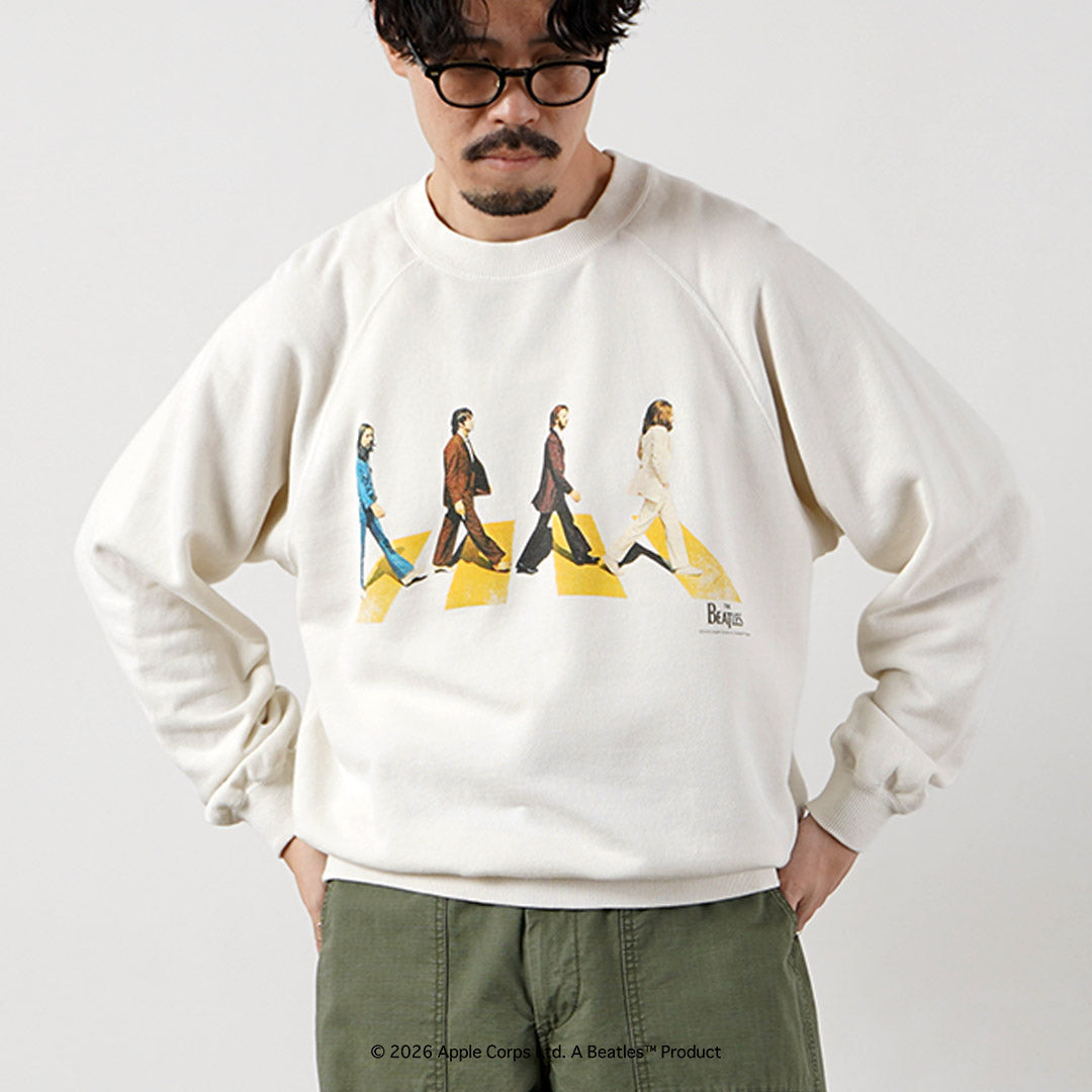 FREE RAGE / The Beatles × FREE RAGE Dernier enregistrement Raglan Crew Sweatshirt