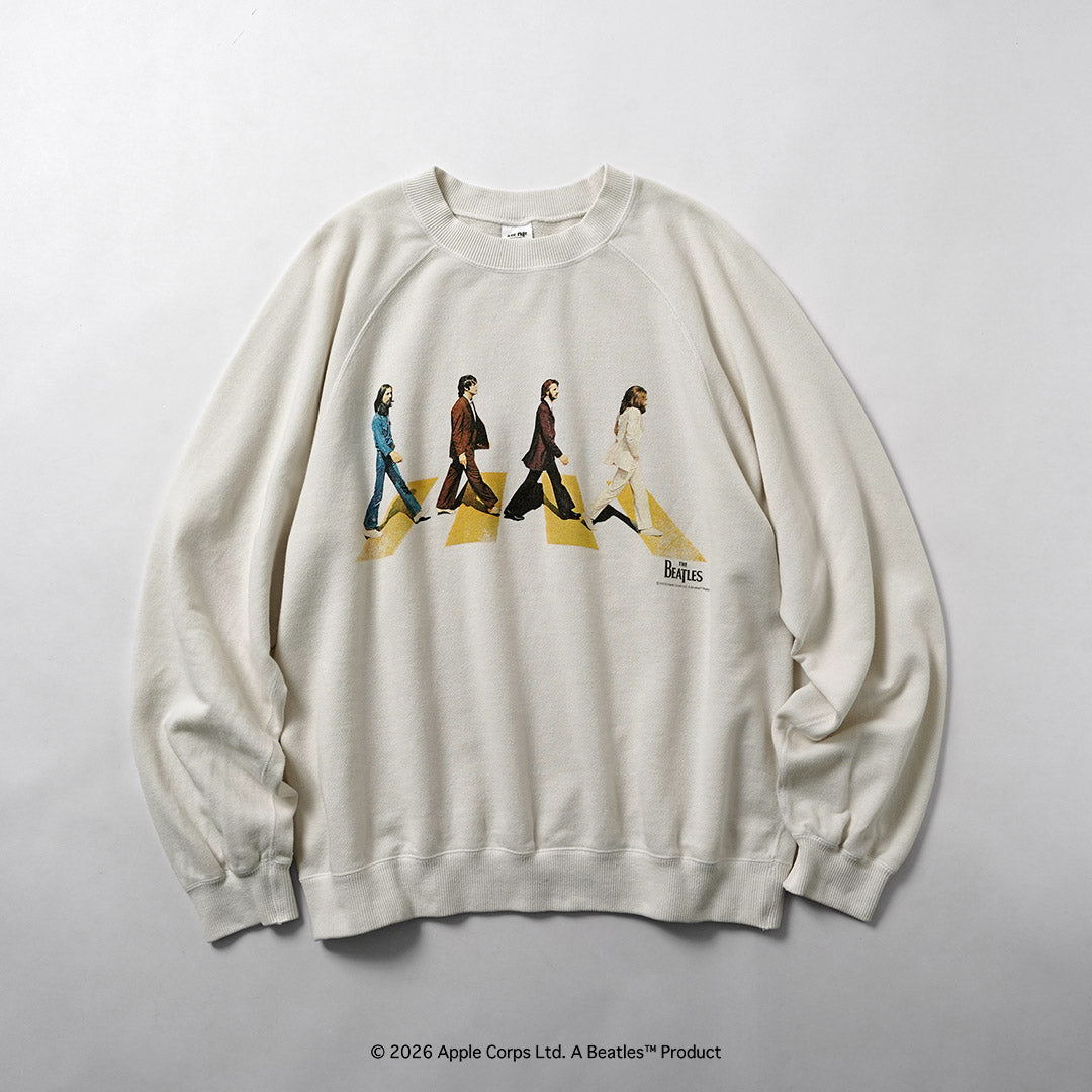 FREE RAGE / The Beatles × FREE RAGE Dernier enregistrement Raglan Crew Sweatshirt