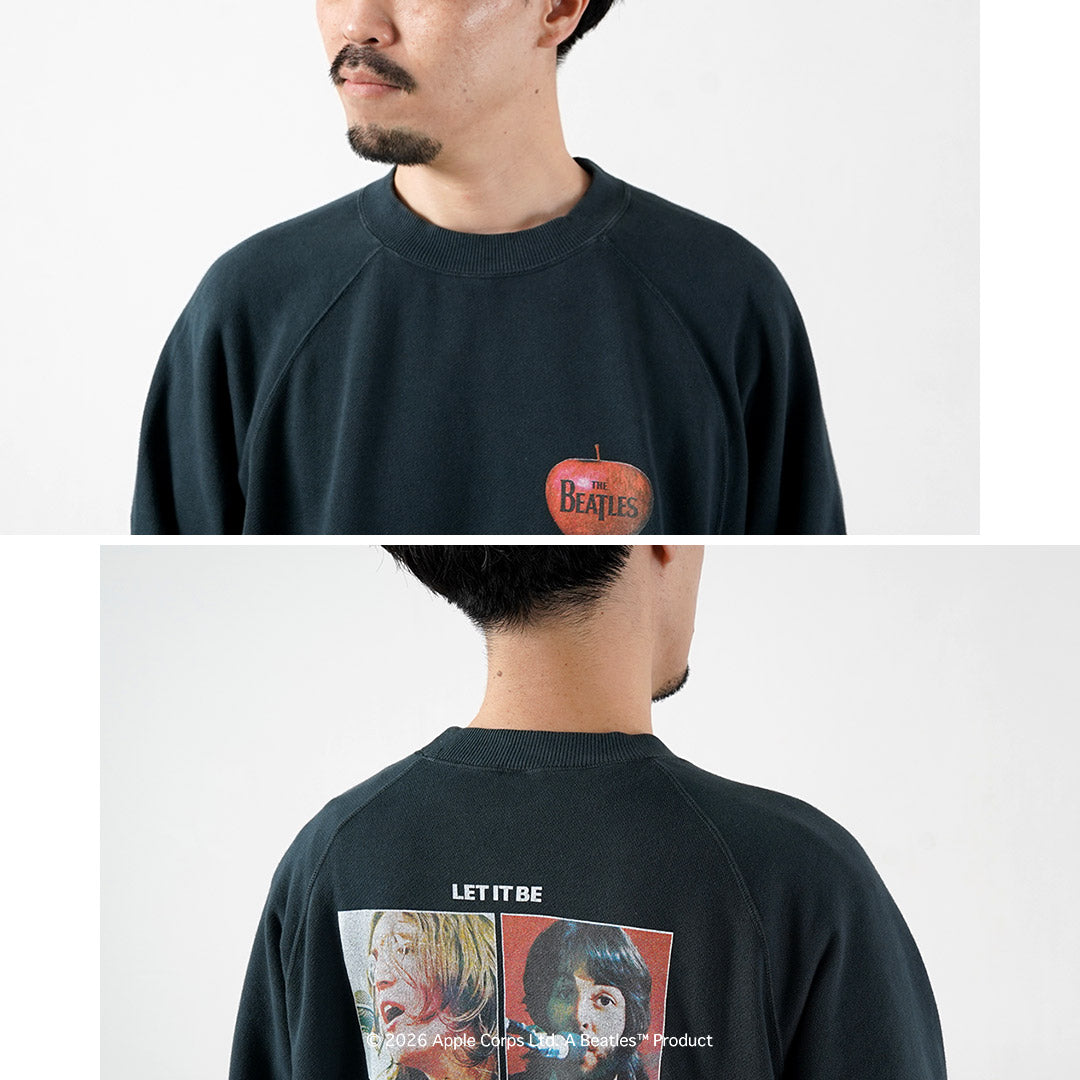 FREE RAGE / The Beatles × FREE RAGE Dernière version Raglan Crew Sweatshirt