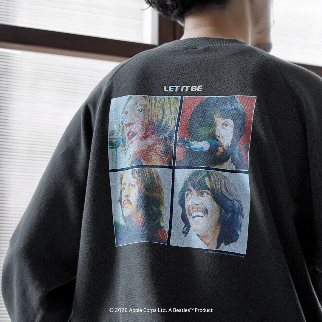 FREE RAGE / The Beatles × FREE RAGE Dernière version Raglan Crew Sweatshirt