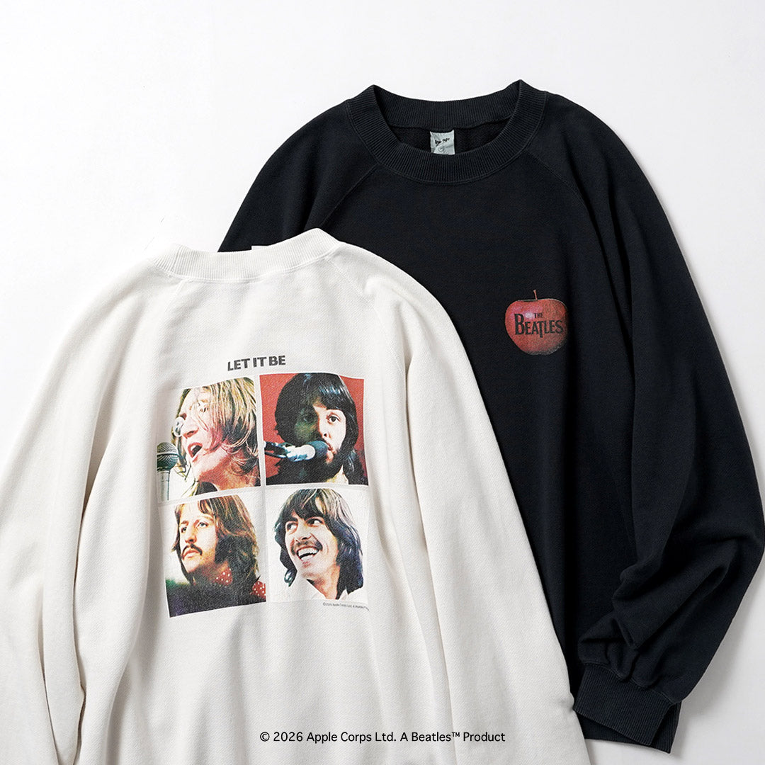 FREE RAGE / The Beatles × FREE RAGE Dernière version Raglan Crew Sweatshirt