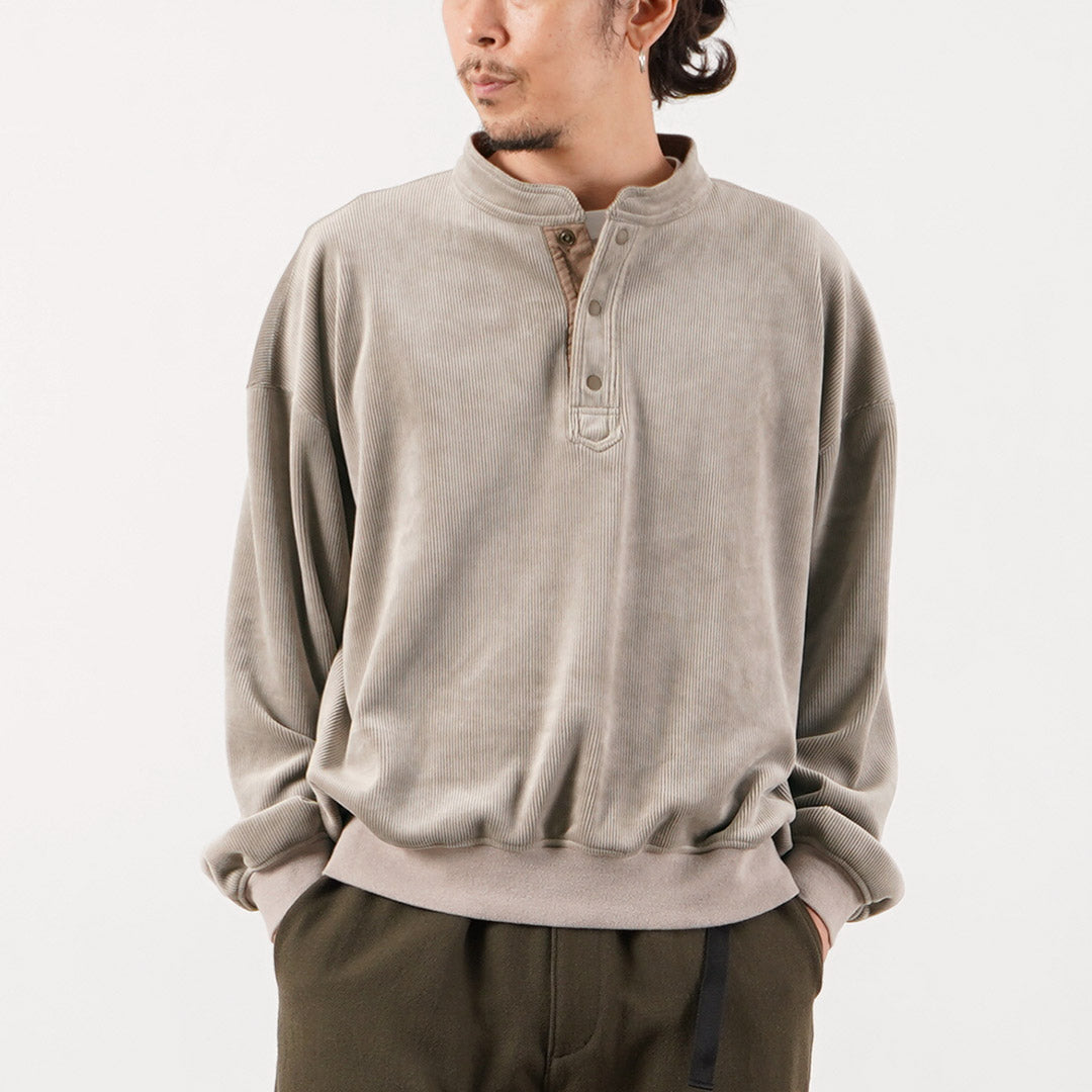 RAG / Forro polar tipo jersey Henley con soporte tipo pana