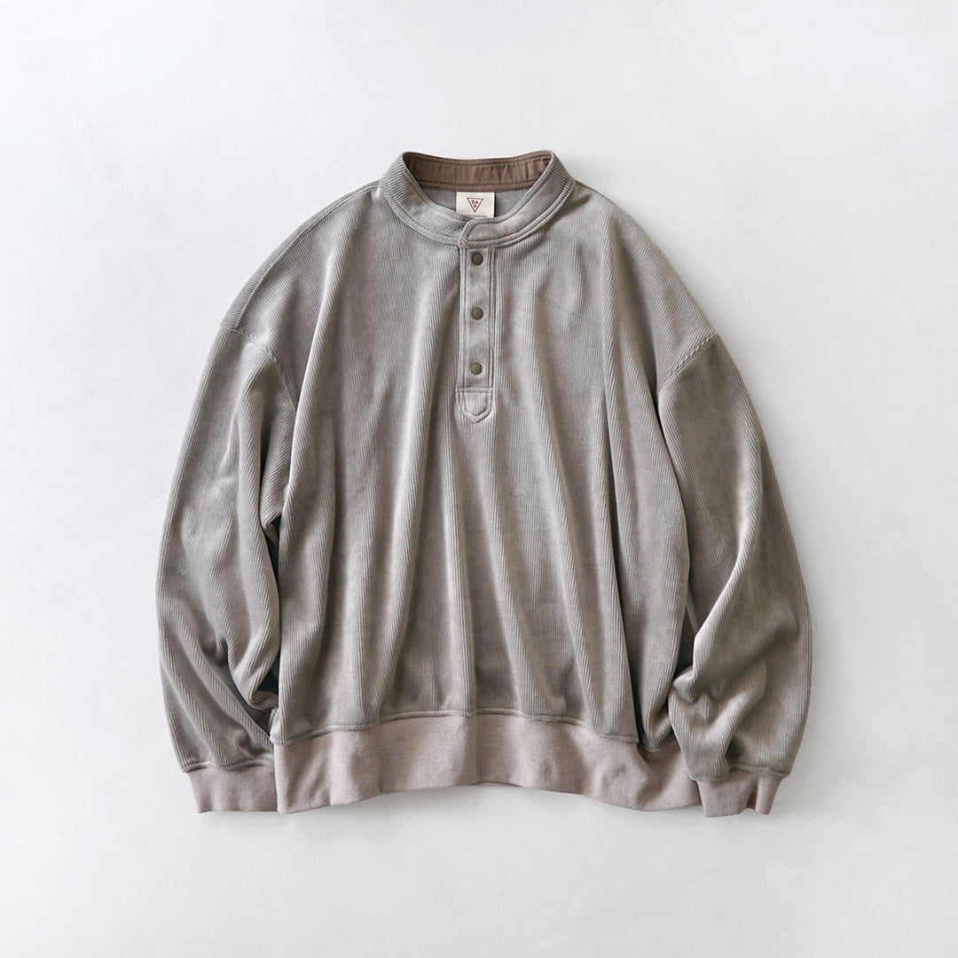 RAG / Forro polar tipo jersey Henley con soporte tipo pana