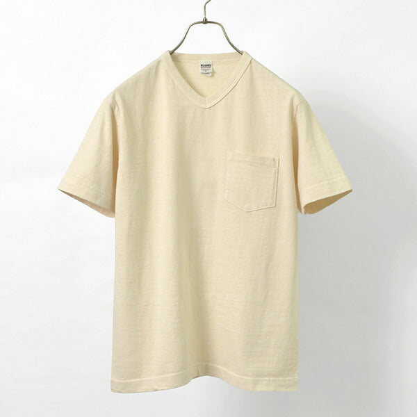 BARNS / BR-1101 Loopwheel Jersey Manches Courtes Col en V