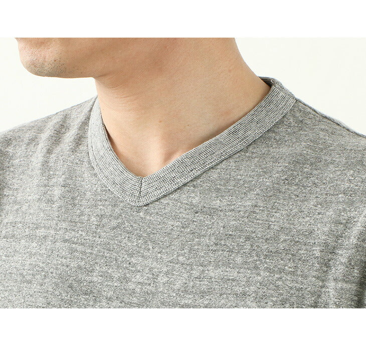BARNS / BR-1101 Loopwheel Jersey Manches Courtes Col en V