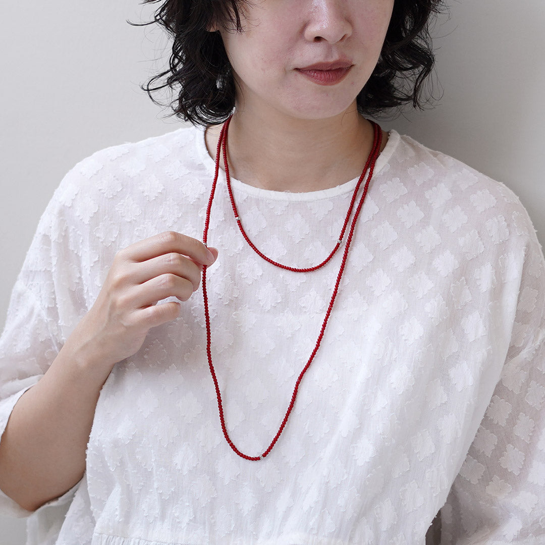 phaduA / White Heart Antique Bead Necklace with Karen Silver, 2026 Model