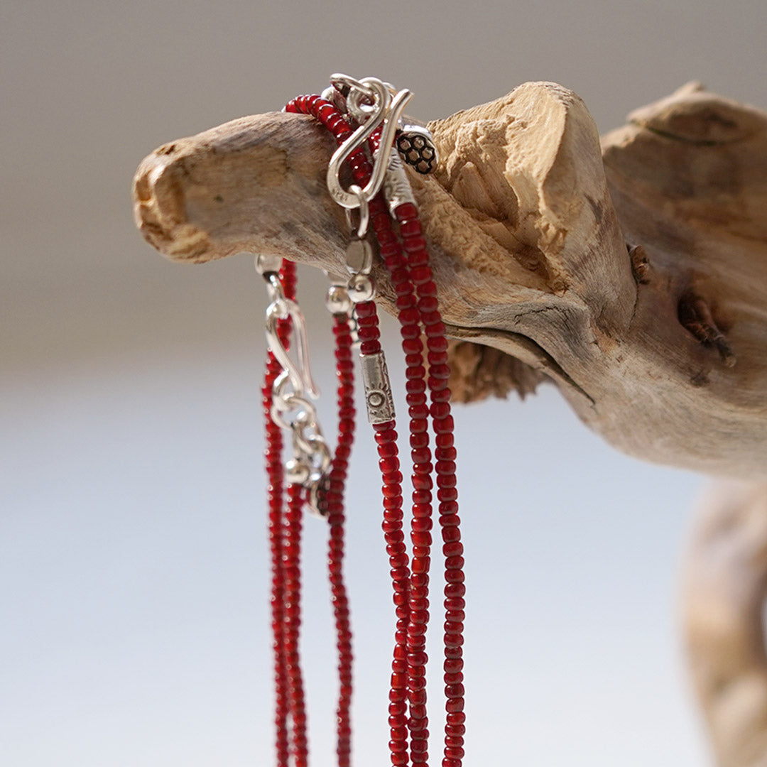 phaduA / White Heart Antique Bead Necklace with Karen Silver, 2026 Model