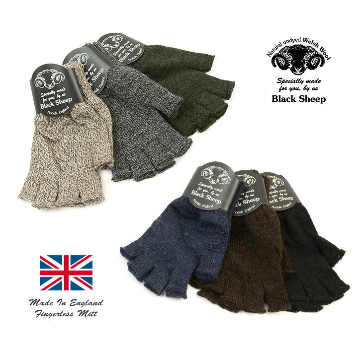 Gants en tricot de moutons noirs / moutons
