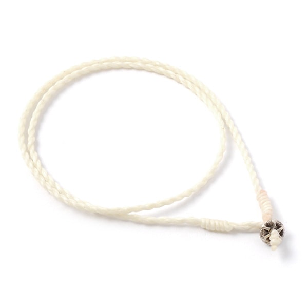 Collier de tour de cou en argent Phadua / cordon de cire