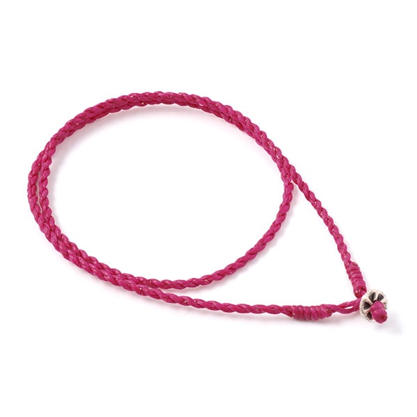 Collier de tour de cou en argent Phadua / cordon de cire