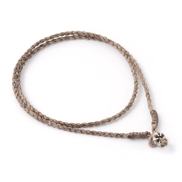Collier de tour de cou en argent Phadua / cordon de cire