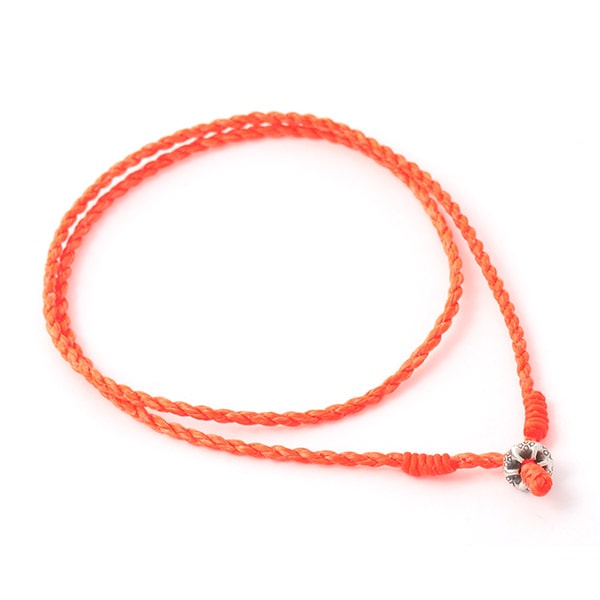 Collier de tour de cou en argent Phadua / cordon de cire